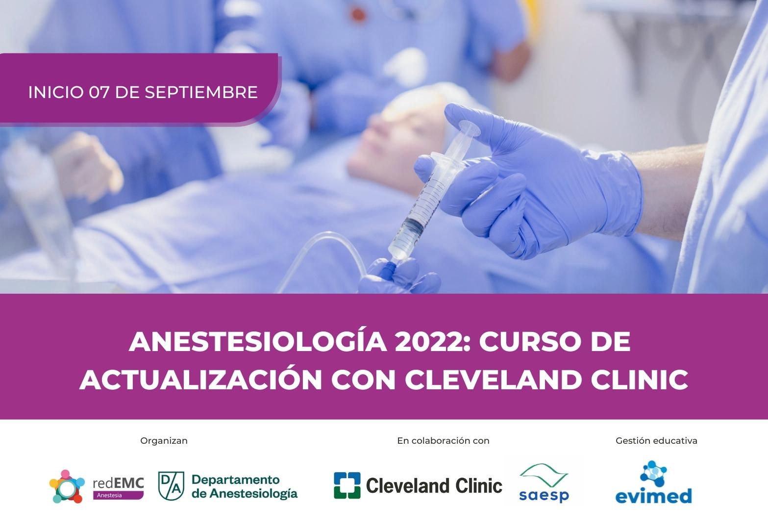 Anestesiología 2022 con Cleveland Clinic